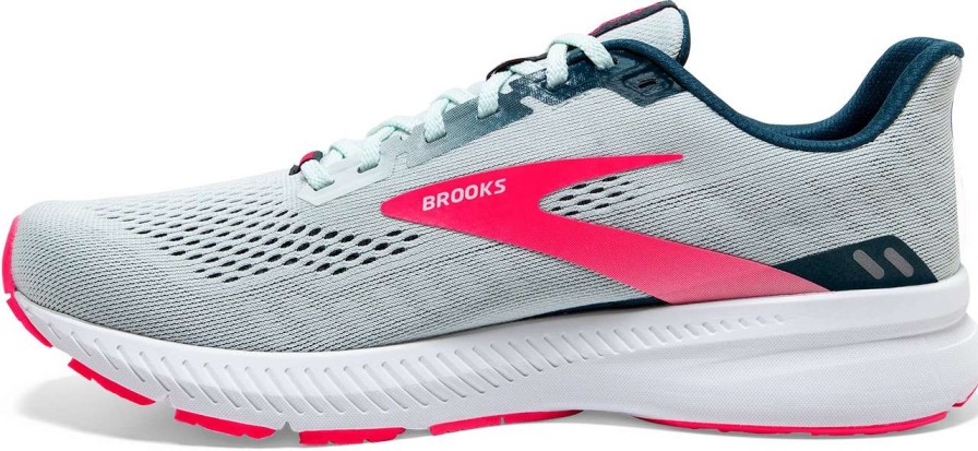 Footwear * | Brooks Women'S Launch 8 (110 Ice Flow/Navy/Pink)