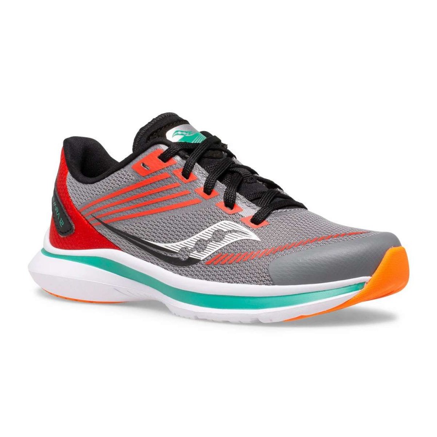 Footwear * | Saucony Kid'S Kinvara 12 (Grey/Orange)