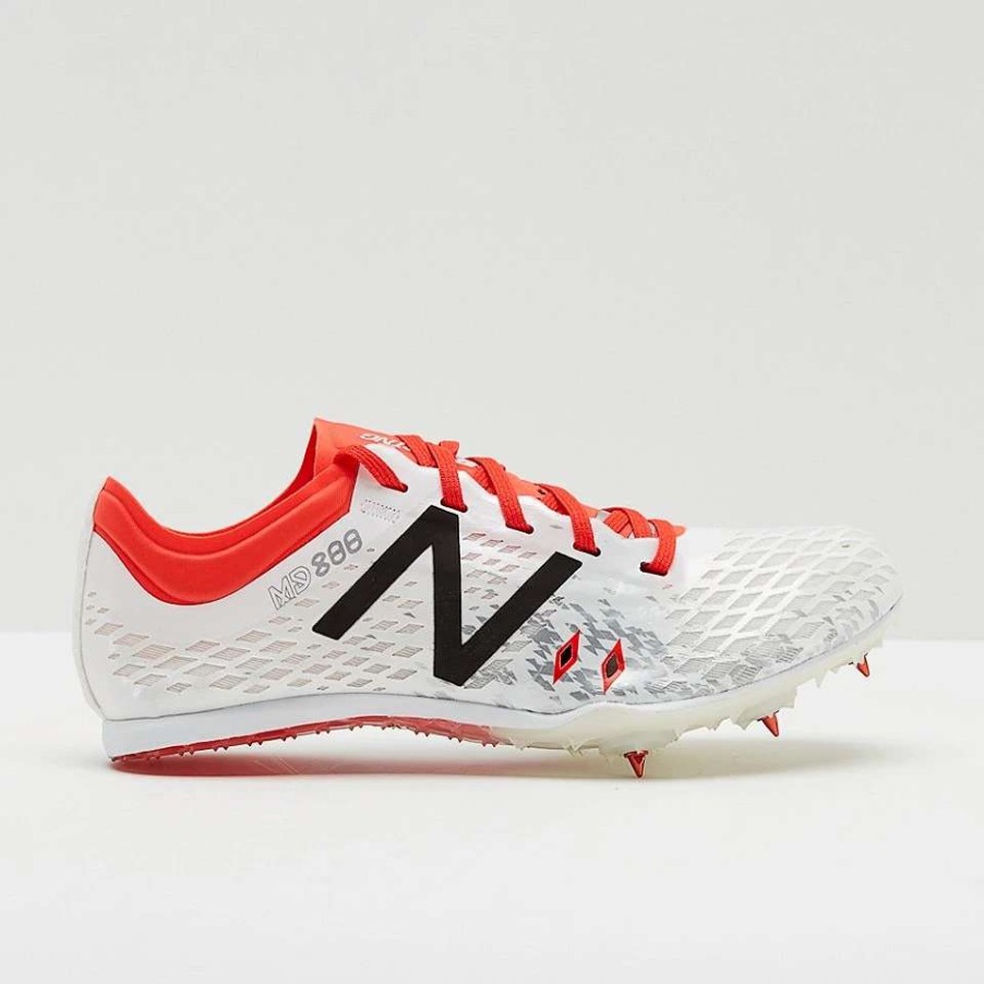 Footwear * | New Balance Women'S Md800 V5 Spikes (F White/Flame)