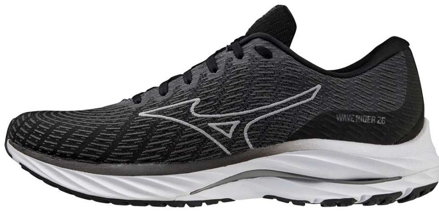 Footwear * | Mizuno Men'S Wave Rider 26 Ssw (9000 Black/White)