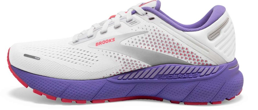 Footwear * | Brooks Women'S Adrenaline Gts 22 (105 White/Coral/Purple)