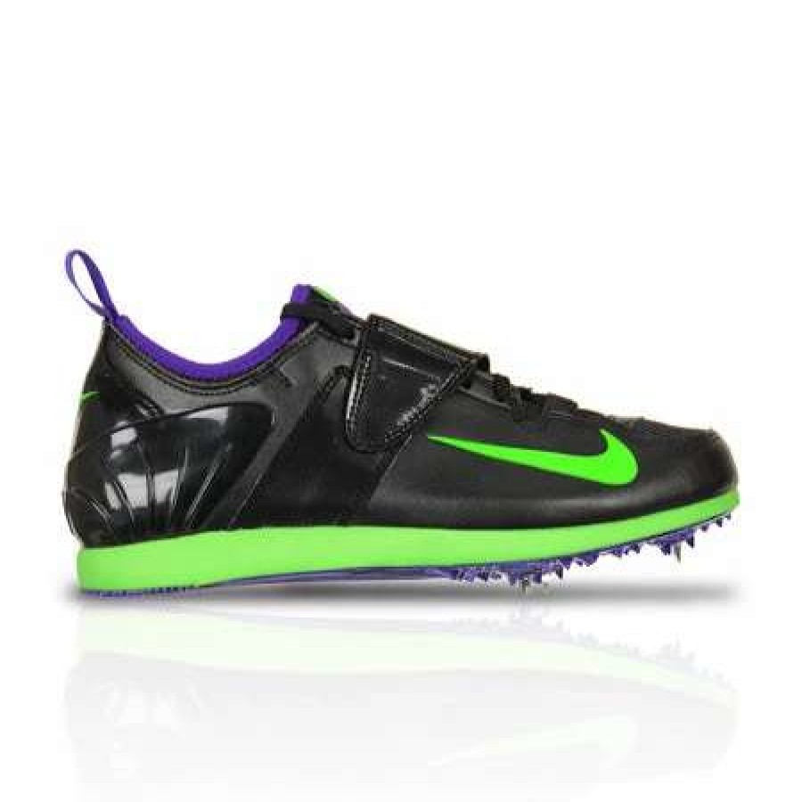 Footwear * | Nike Unisex Zoom Pole Vault Ii (035 Black/Green Trike-Frc Purple)