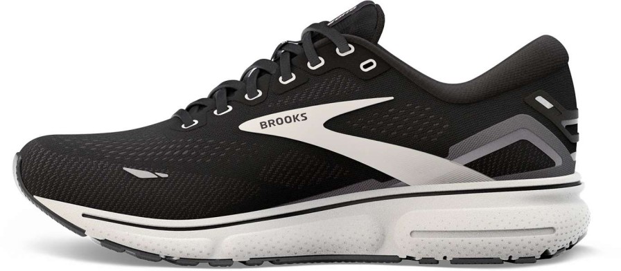 Footwear * | Brooks Men'S Ghost 15 Wide (012 Black/Blackened Pearl/White)