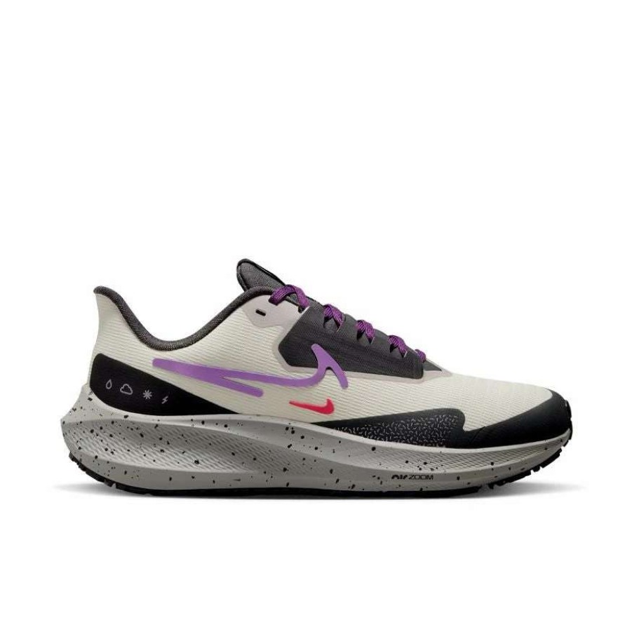 Footwear * | Nike Women'S Air Zoom Pegasus 39 Shield (003 Light Bone/Vivid Purple/Cobblestone)