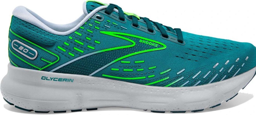 Footwear * | Brooks Men'S Glycerin 20 (386 Kayaking/Heron/Green Gecko)