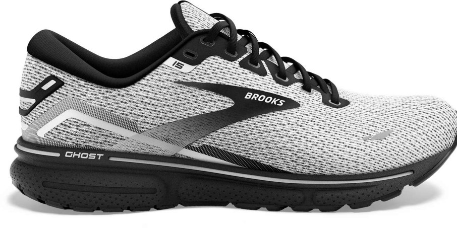 Footwear * | Brooks Men'S Ghost 15 (121 White/Black)