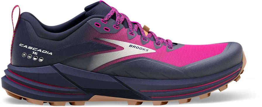 Footwear * | Brooks Women'S Cascadia 16 (425 Peacoat/Pink/Biscuit)