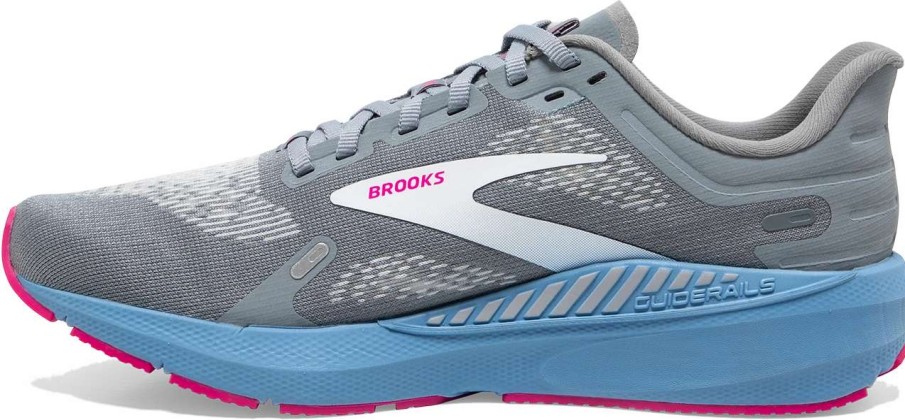 Footwear * | Brooks Women'S Launch Gts 9 (016 Grey/Blue/Pink)