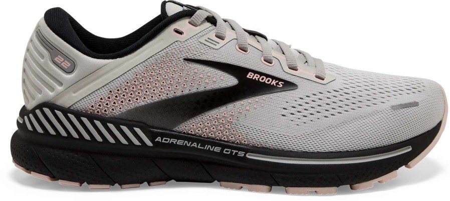 Footwear * | Brooks Women'S Adrenaline Gts 22 Wide (035 Grey/Rose/Black)