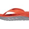 Footwear * | Hoka Men'S Ora Recovery Flip (Mrwdv Mandarin Red/Dove)