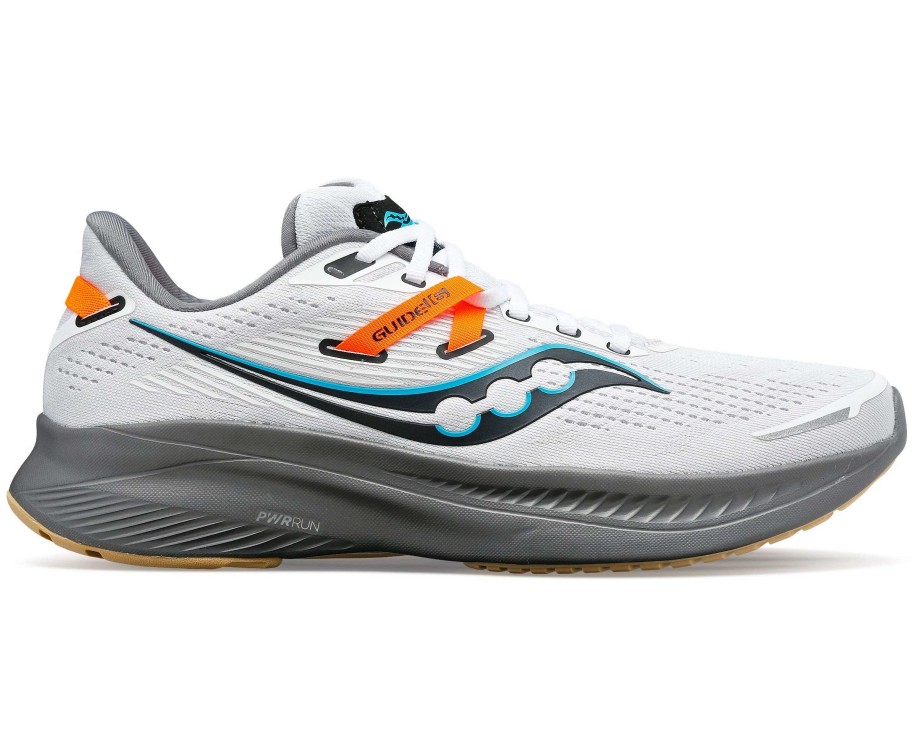 Footwear * | Saucony Men'S Guide 16 (85 White/Gravel)