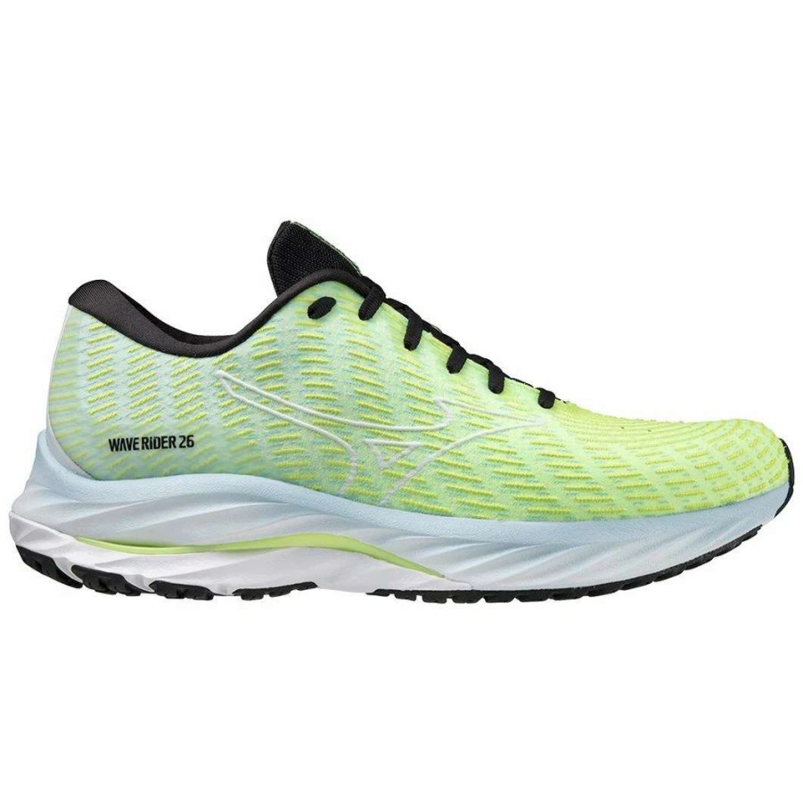 Footwear * | Mizuno Men'S Wave Rider 26 Ssw (4M00 Neo Lime/White)