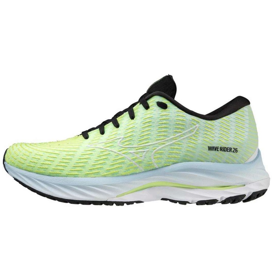 Footwear * | Mizuno Men'S Wave Rider 26 Ssw (4M00 Neo Lime/White)