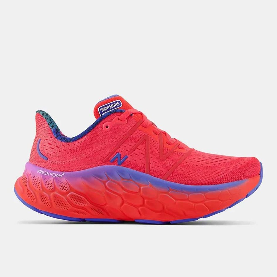 Footwear * | New Balance Women'S Fresh Foam More V4 (Ca Electric Red/Bright Lapis)