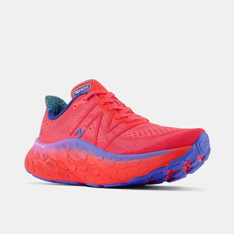 Footwear * | New Balance Women'S Fresh Foam More V4 (Ca Electric Red/Bright Lapis)