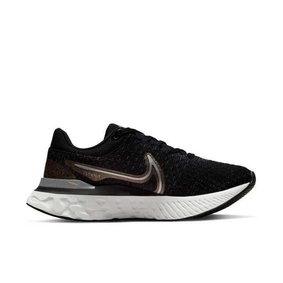 Footwear * | Nike Women'S React Infinity Run Flyknit 3 (009 Black/Metallic Silver/Anthracite)