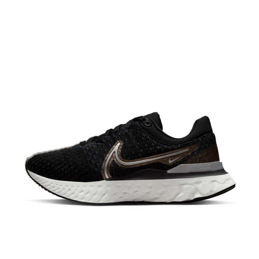 Footwear * | Nike Women'S React Infinity Run Flyknit 3 (009 Black/Metallic Silver/Anthracite)