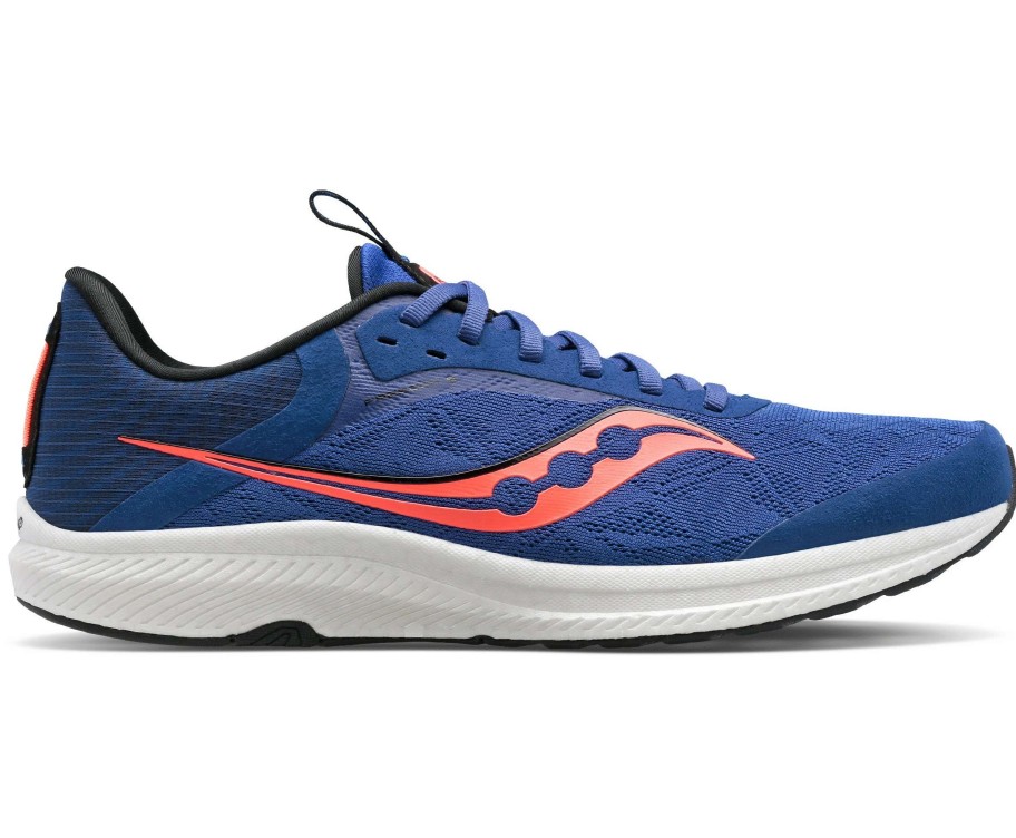 Footwear * | Saucony Men'S Freedom 5 (16 Sapphire/Vizi Red)