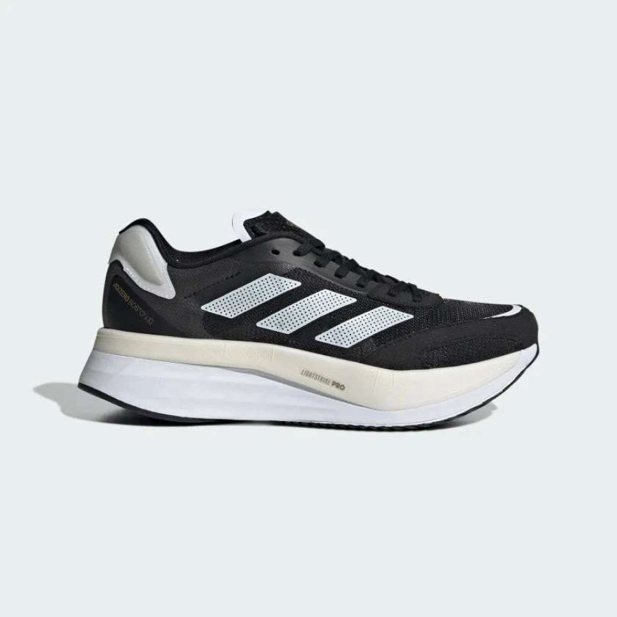 Footwear * | Adidas Women'S Adizero Boston 10 (Core Black / Cloud White / Gold Metallic)