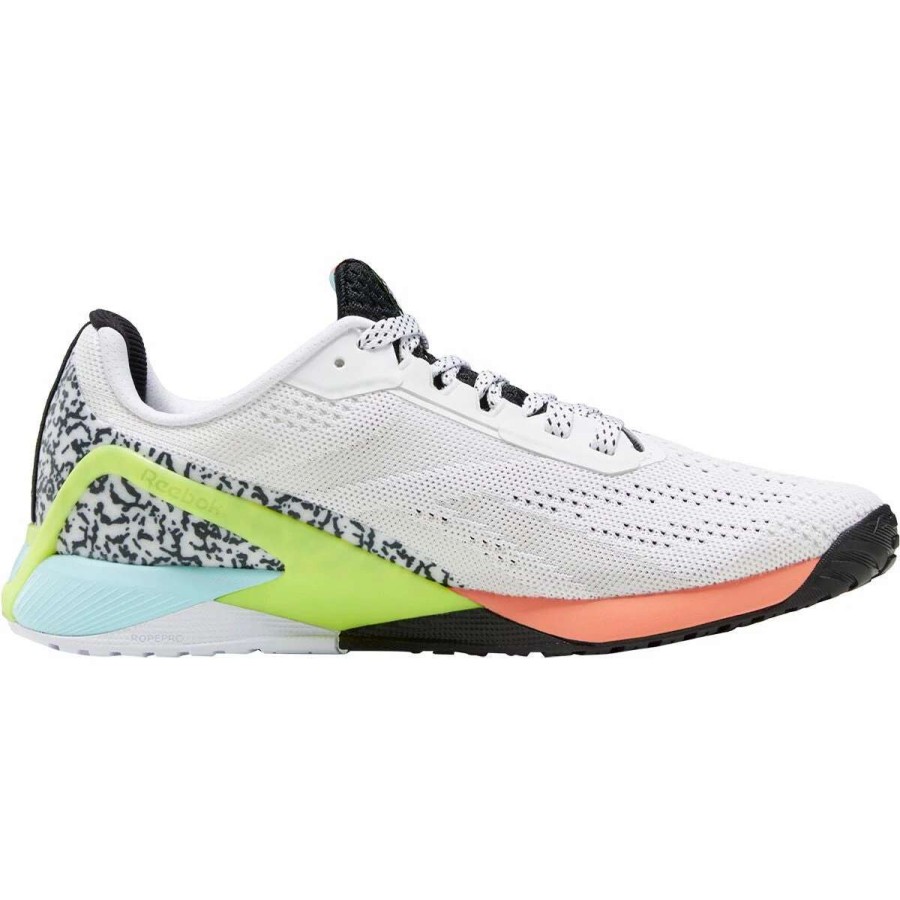 Footwear * | Reebok Men'S Nano X1 Training Shoe (White/Black/Coral)