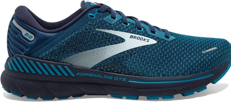 Footwear * | Brooks Men'S Adrenaline Gts 22 (445 Titan/Teal/Grey)