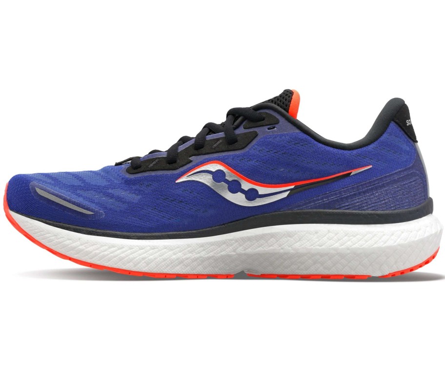 Footwear * | Saucony Men'S Triumph 19 (16 Sapphire/Vizi Red)