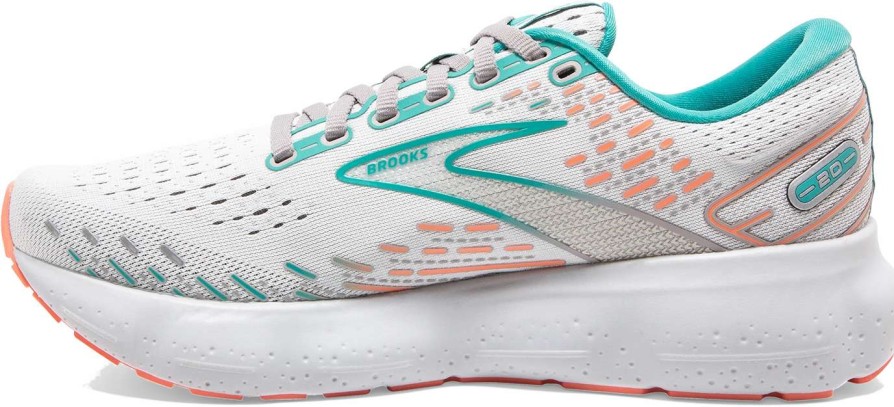 Footwear * | Brooks Women'S Glycerin 20 (061 Oyster/Latigo Bay/Coral)