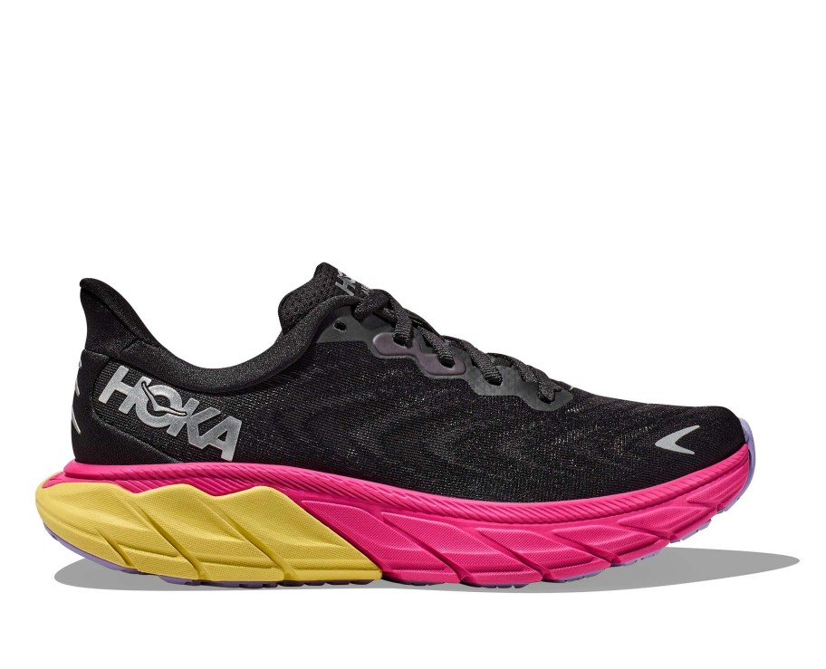 Footwear * | Hoka Women'S Arahi 6 (Bpyr Black/Pink Yarrow)