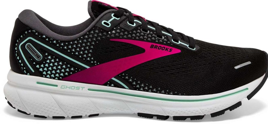 Footwear * | Brooks Women'S Ghost 14 (013 Black/Pink/Yucca)