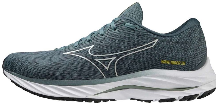 Footwear * | Mizuno Men'S Wave Rider 26 (Gbvb Goblin Blue/Vaporous Grey)