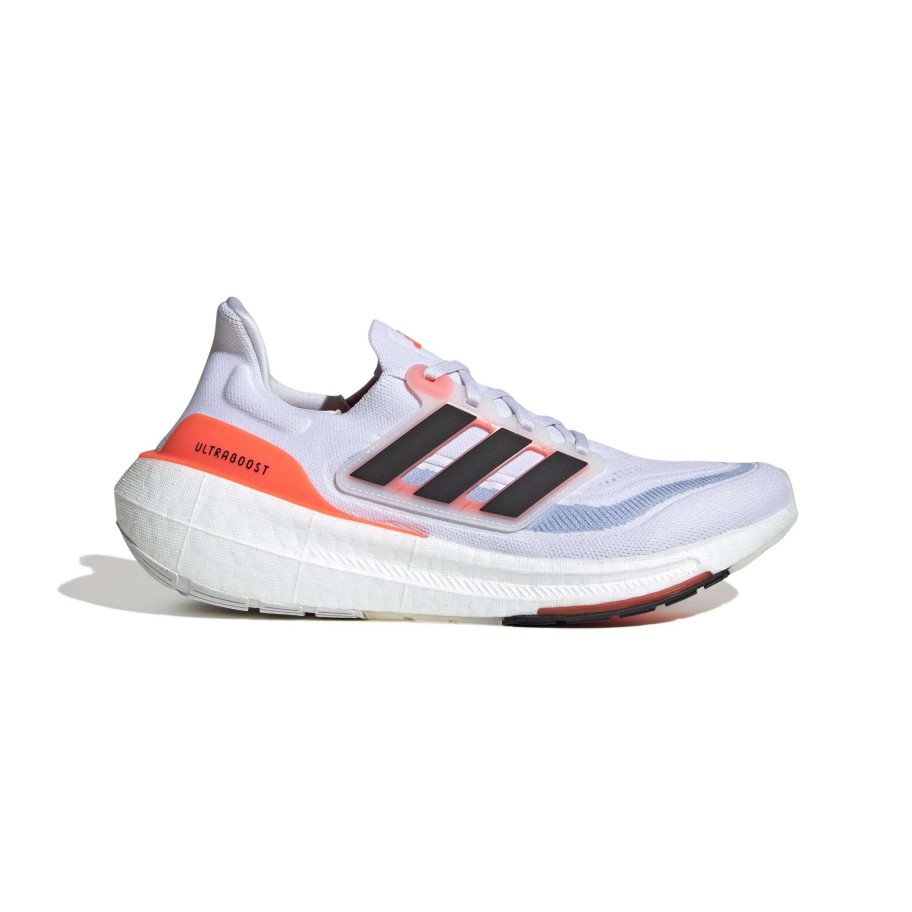 Footwear * | Adidas Men'S Ultraboost Light (Footwear White/Core Black/Solar Red)