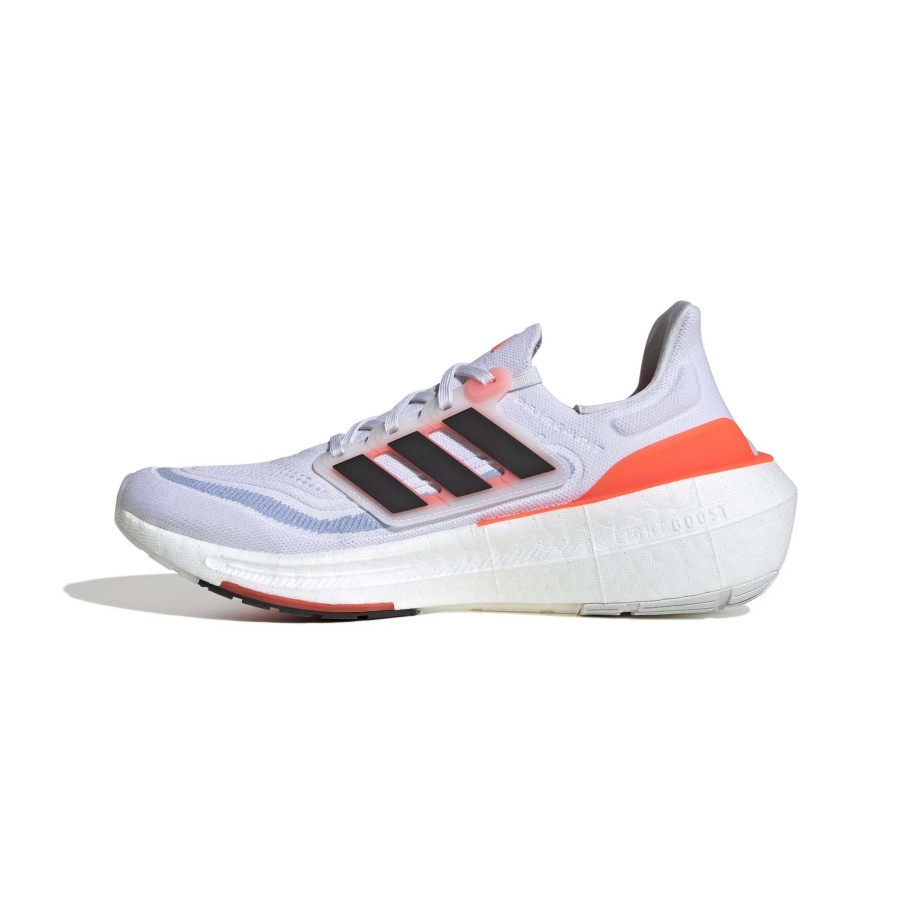 Footwear * | Adidas Men'S Ultraboost Light (Footwear White/Core Black/Solar Red)