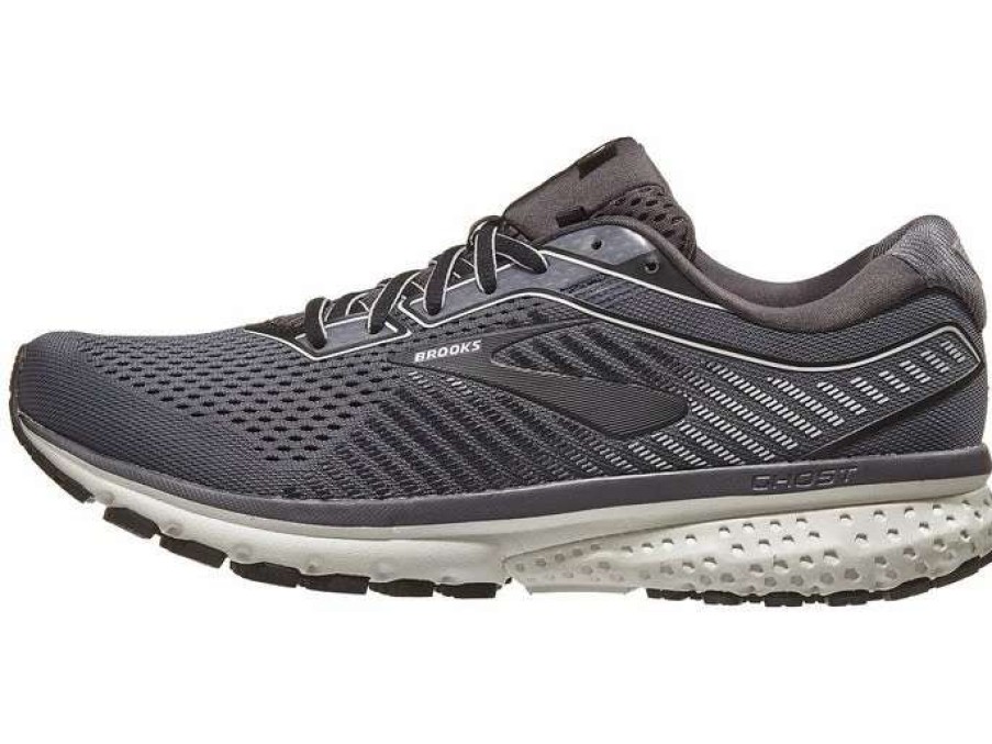 Footwear * | Brooks Men'S Ghost 12 2E Wide (075 Black/Pearl/Oyster)