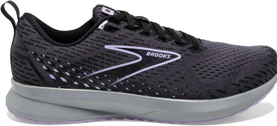 Footwear * | Brooks Women'S Levitate 5 (080 Ebony/Black/Lilac)