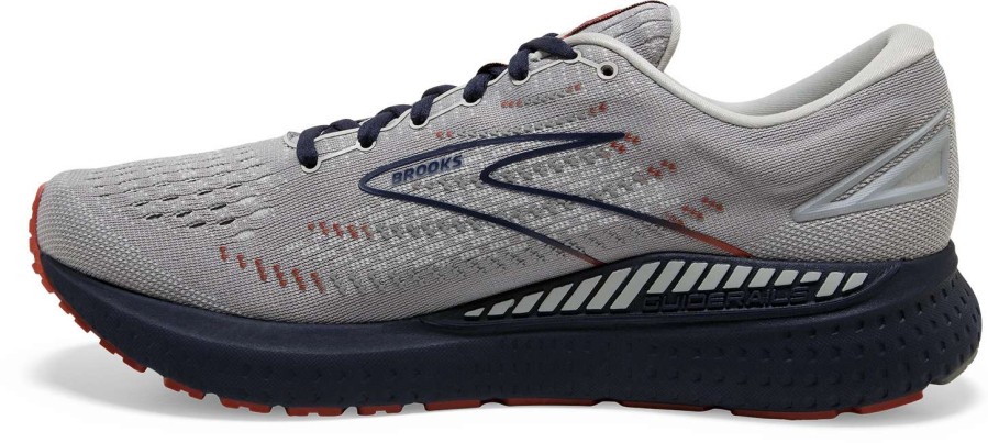 Footwear * | Brooks Men'S Glycerin Gts 19 (002 Grey/Alloy/Peacoat)