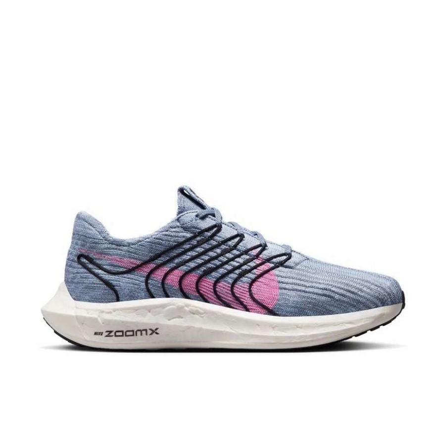 Footwear * | Nike Men'S Pegasus Turbo Flyknit Next Nature (400 Ashen Slate/Pink Spell/Cobalt Bliss)