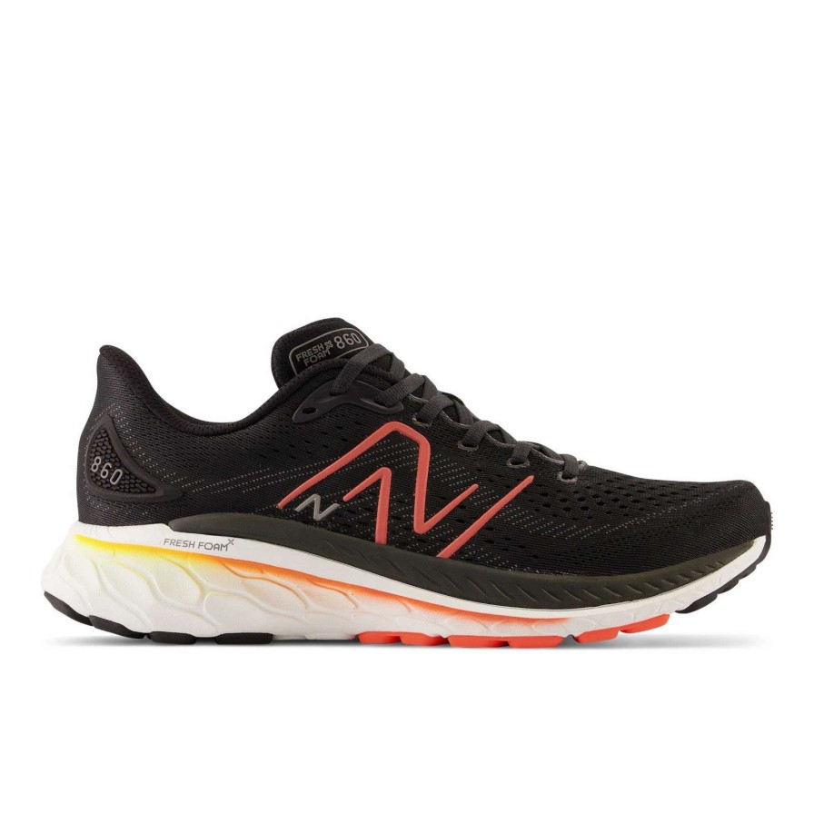 Footwear * | New Balance Men'S Fresh Foam X 860 V13 (D Black/Neon Dragonfly/Hot Marigold)