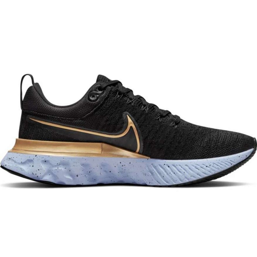 Footwear * | Nike Women'S React Infinity Run Flyknit 2 (009 Black/Metallic Gold/Ghost)