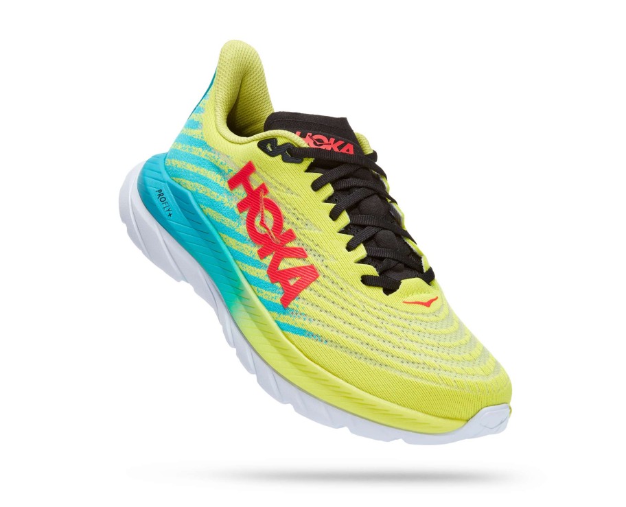 Footwear * | Hoka Men'S Mach 5 (Epsb Evening Primrose/Scuba Blue