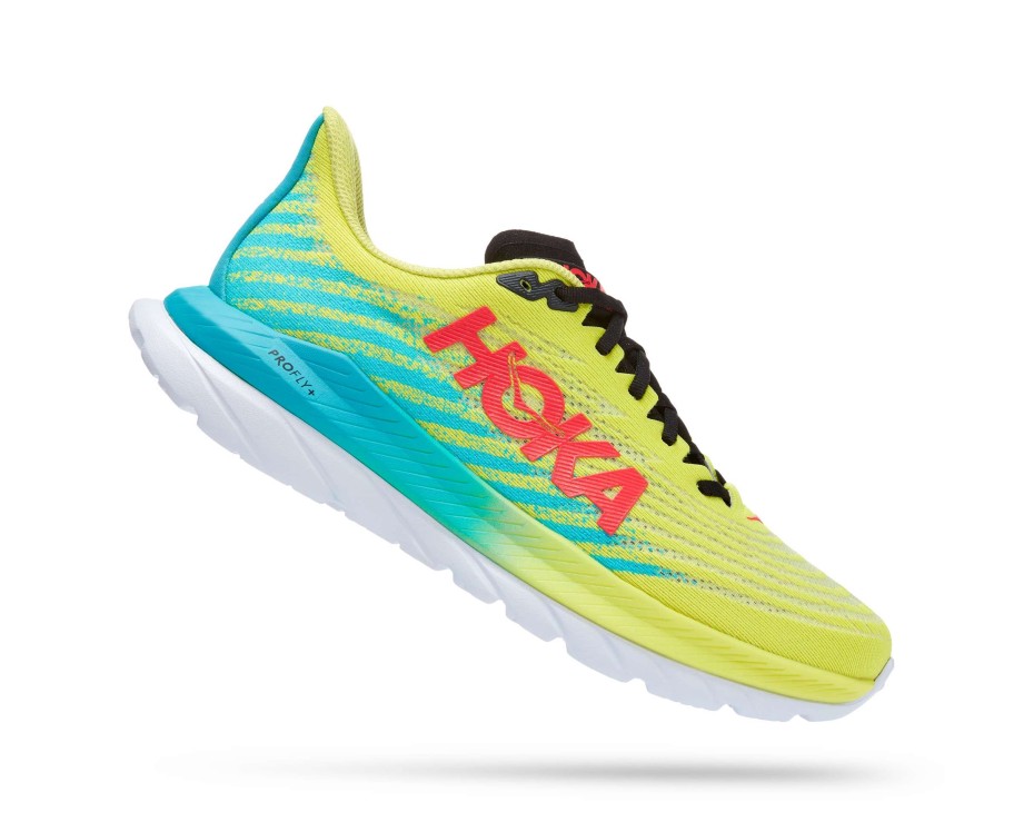 Footwear * | Hoka Men'S Mach 5 (Epsb Evening Primrose/Scuba Blue