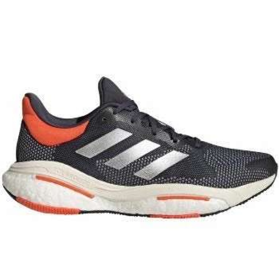 Footwear * | Adidas Men'S Solar Glide 5 (Shadow Navy/Silver Metallic/Impact Orange)