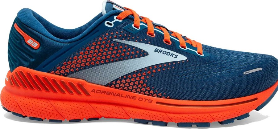 Footwear * | Brooks Men'S Adrenaline Gts 22 (404 Blue/Light Blue Orange)