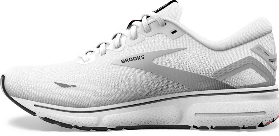 Footwear * | Brooks Men'S Ghost 15 (184 White/Black/Flame)