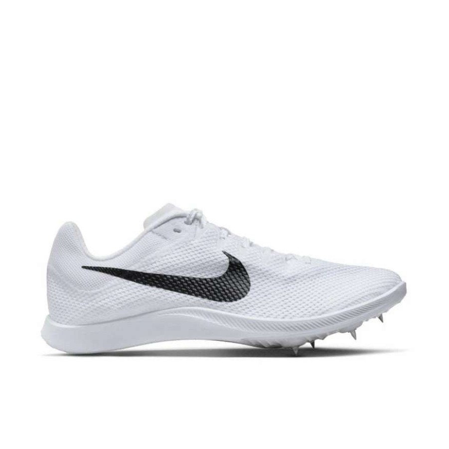 Footwear * | Nike Unisex Zoom Rival Distance (100 White/Black/Metallic Silver)