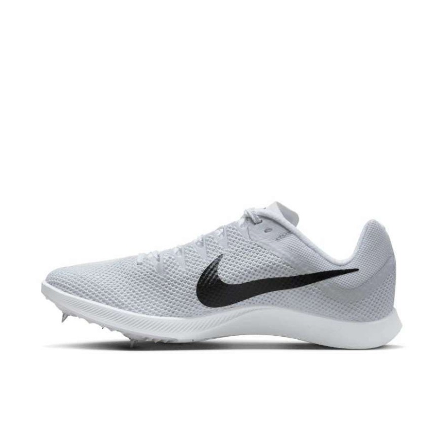 Footwear * | Nike Unisex Zoom Rival Distance (100 White/Black/Metallic Silver)