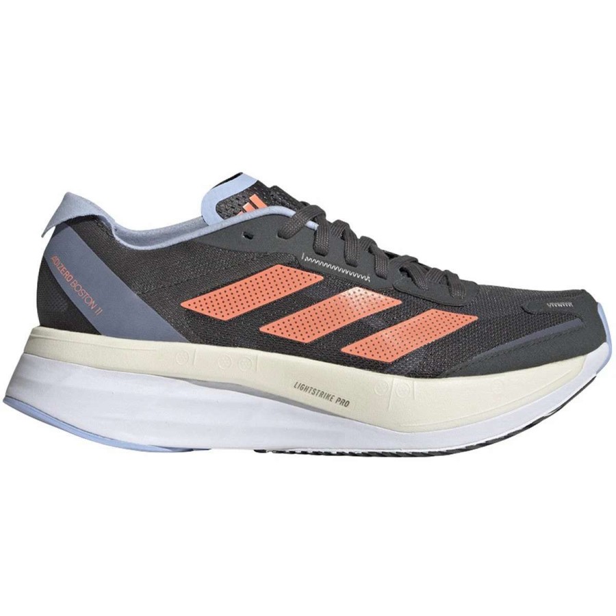 Footwear * | Adidas Women'S Adizero Boston 11 (Grey Six/Coral Fusion/Blue Dawn)