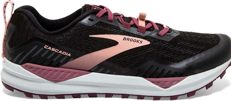 Footwear * | Brooks Women'S Cascadia 15 (087 Black/Ebony/Coral Cloud)