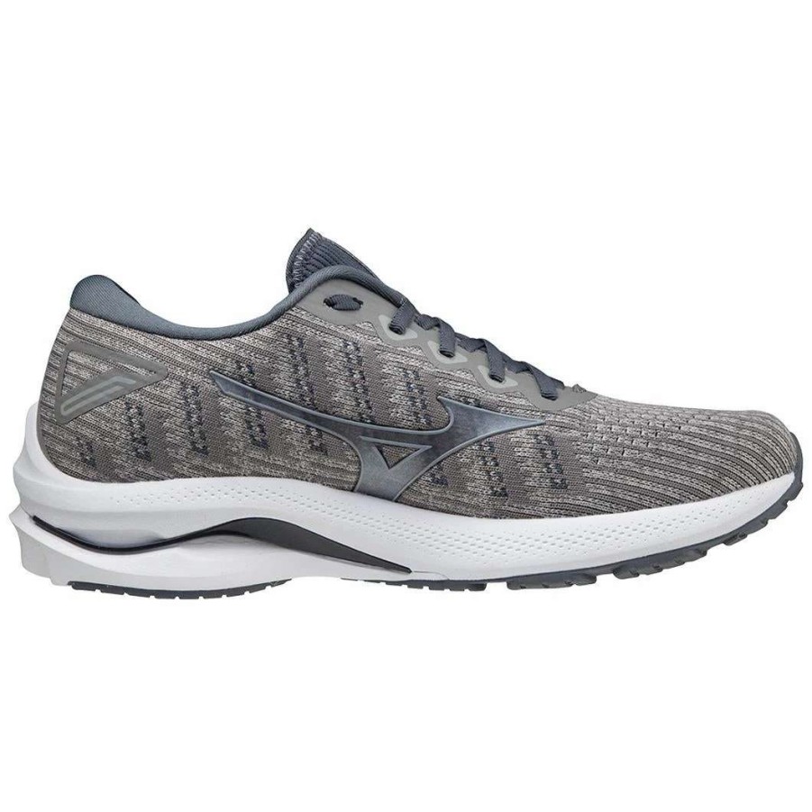 Footwear * | Mizuno Men'S Wave Rider 25 Waveknit (9Laa Drizzle-Antarctica)