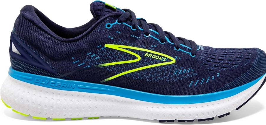 Footwear * | Brooks Men'S Glycerin 19 (443 Navy/Blue/Nightlife)