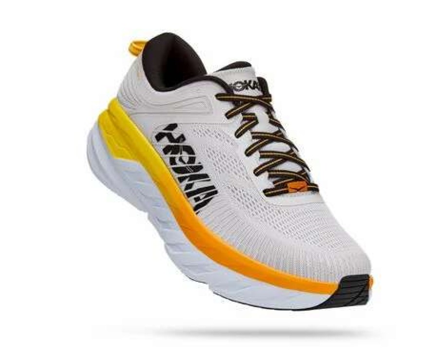 Footwear * | Hoka Men'S Bondi 7 (Ncry Nimbus Cloud/Radiant Yellow)